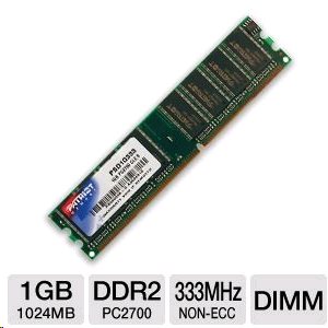 DDRAM 1GB Patriot 333MHz CL2.5 DIMM