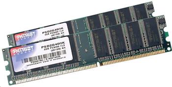 DDRAM 2x1GB Patriot 400 CL3 Non-ECC (PSD2G400K)