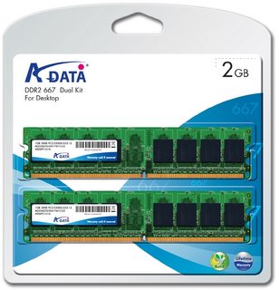 DDRAM2 2x1GB ADATA 667 CL5