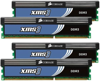 DDRAM3 16GB (4x4GB) Corsair XMS3 1333MHz CL9 (9-9-9-24), chladič