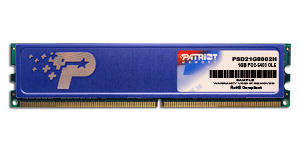 DDRAM3 2GB Patriot 1333 CL9 Non-ECC (PSD32G13332H) s modrým chladičom