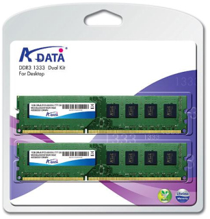 DDRAM3 2x2GB ADATA Premier 1333 MHz Two pack