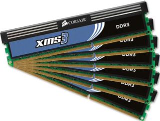 DDRAM3 6x2GB Corsair XMS3 1600 CL9 (HX3X12G1600C9)