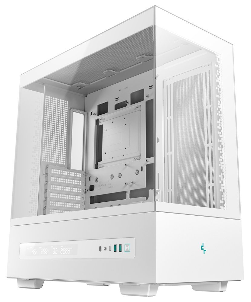 DEEPCOOL skříň CH690 DIGITAL ATX / 2xUSB 3.0 / USB-C / až 10x gan / panoramatická / bílá