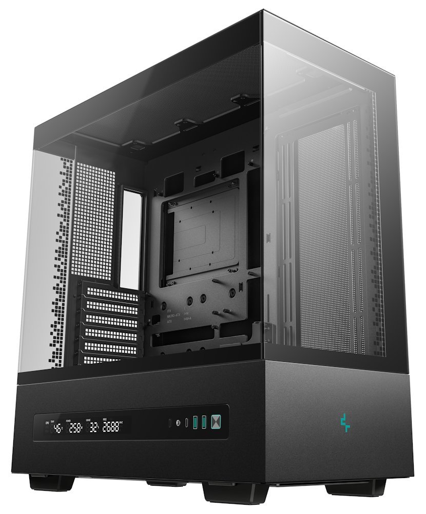 DEEPCOOL skříň CH690 DIGITAL ATX / 2xUSB 3.0 / USB-C / až 10x gan / panoramatická / černá