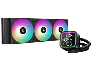 DEEPCOOL vodní chladič LD360 / 3x120 mm PWM ARGB fan / display / černý