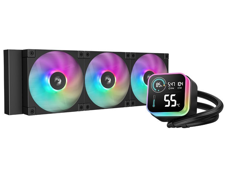 DEEPCOOL vodní chladič LQ360 / 3x120mm ARG fan / černý