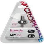 Defender MIC-109, pripínací mikrofón, čierny