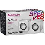 Defender SPK-33, stolné reproduktory 2.0, 5W, biele
