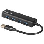 Defender USB (3.0) HUB 4-port, Quadro Express, čierny