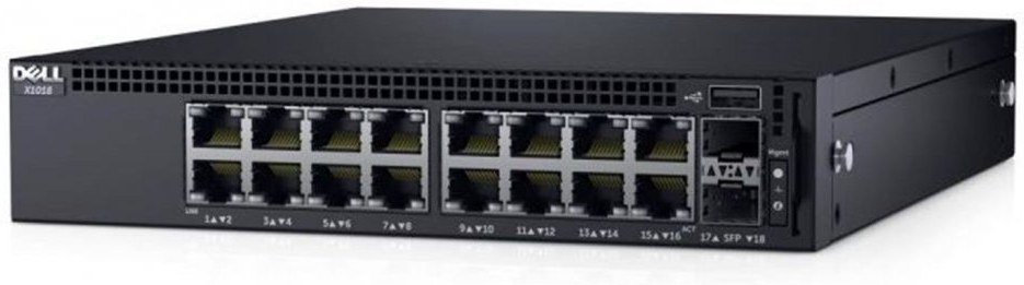 DELL Networking X1018 gigabit switch, 16x 10/100/1000 port/2xSFP