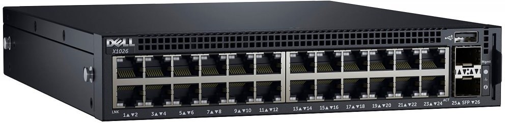DELL Networking X1026 gigabit switch/24x 10/100/1000 port/2xSFP