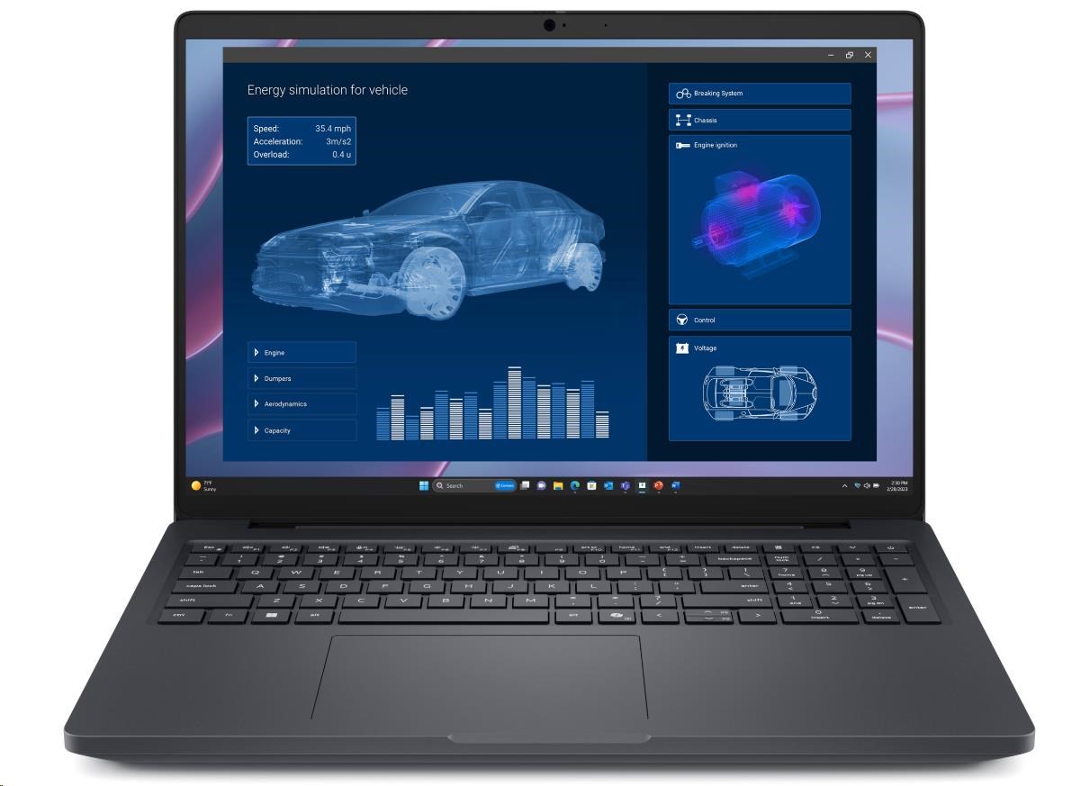 DELL NTB Pro Max 16 MC16255/AMD Ryzen AI 7 PRO/32GB/1TSSD/16" FHD+/RTX PRO1000/130W Type-C/WLAN/Bck Kb/W11 Pro/3Y PS NBD