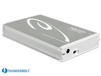 Delock 2.5" externý box pre SATA SSD, HDD na thunderbolt, biely, bez kábla