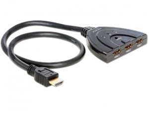 Delock 3 portový HDMI prepínač -rozbočovač, obojsmerný