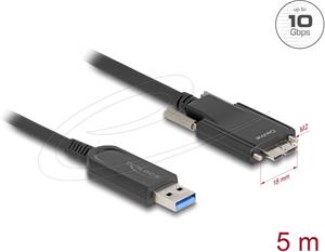 Delock aktivny optický kábel USB 10 Gbps-A samec na USB 10 Gbps Typ Micro-B samec, 5 m