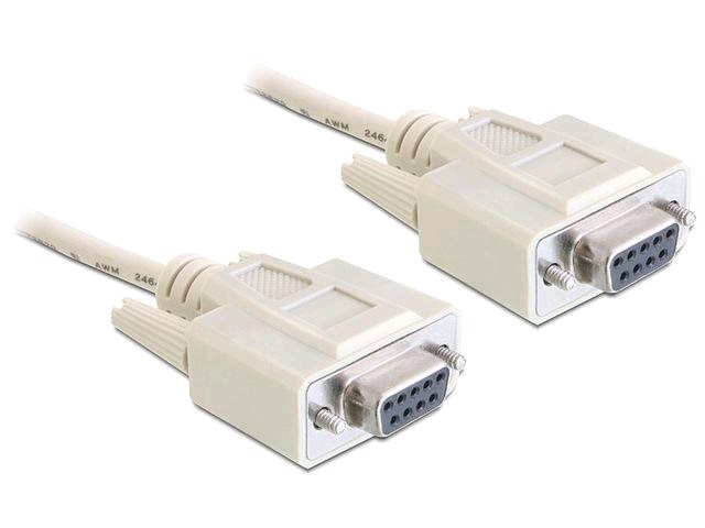 Delock Cable serial Null modem 9pin female / female 3m