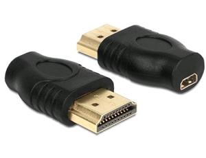 Delock HDMI-microHDMI redukcia M/F, adaptér, čierny