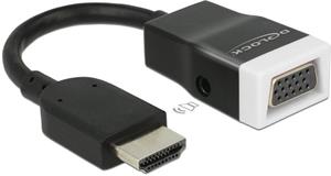 Delock HDMI-VGA video prevodník M/F, 0.20m, adaptér s audio výstupom