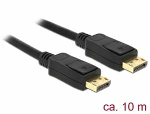 Delock kábel, DisplayPort, M/M, 4K, 60 Hz, 10 m, čierny