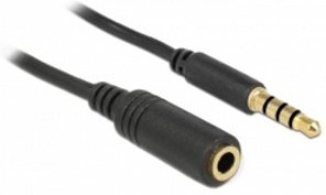 Delock kábel Jack 3.5mm 4 pol M/F, predlžovací 0,5m