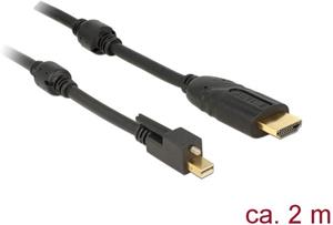 Delock kábel miniDisplayport na HDMI, prepojovací M/M, 2,0m