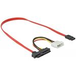 Delock - Kabel SATA/SAS - SAS 12Gbit/s - 4 pinové interní napájení, SAS 29 pinů (SFF-8482) do SATA (F) - 50 cm