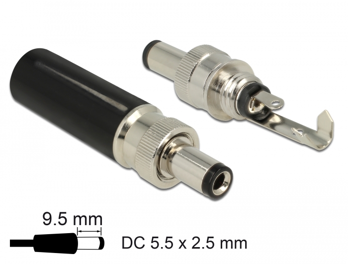 Delock konektor, DC s dĺžkou 9,5 mm samec