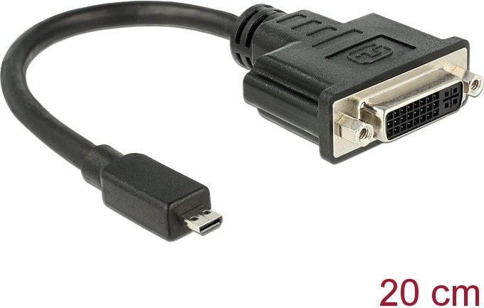 Delock microHDMI-DVI redukcia M/F, 0.20m, adaptér