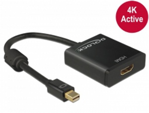 Delock miniDisplayport 1.2-HDMI redukcia M/F, adaptér, 0.20m, čierny