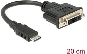 Delock miniHDMI-DVI redukcia M/F, 0.20m, adaptér