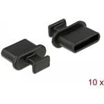 Delock Prachová záslepka pre USB Type-C samica s uchopením 10 ks čierna