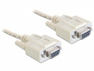Delock sériový kabel Null modem 9pin samice/samice 1,8m