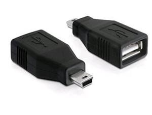 Delock USB2.0A-miniUSB2.0 redukcia F/M, adaptér