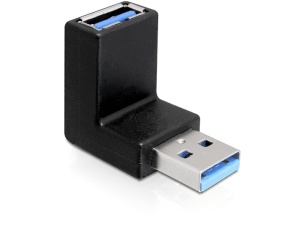 Delock USB3.0 A-A redukcia M/F, adaptér pod úhlom 90° 