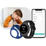 Detské smart hodinky okrúhle Kiddoboo x Lagenio WatchMe 4G Blue/Black