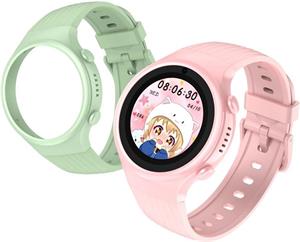 Detské smart hodinky okrúhle Kiddoboo x Lagenio WatchMe 4G Pink/Mint