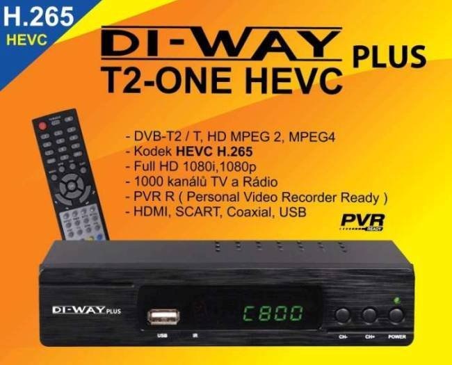 DI-WAY T2-ONE plus HEVC H.265 DVB-T/T2