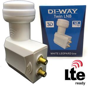 DI-WAY White Leopard Line, twin LNB 0,1dB
