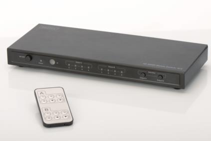 Digitus 4x2port HDMI prepínač s diaľkovým ovládaním