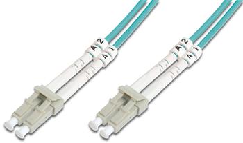 DIGITUS Fiber Optic Patch Cord, LC/LC Multimode 50/125 µ, OM3, Duplex, 15m