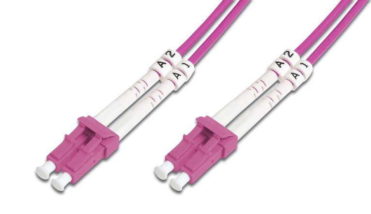 DIGITUS Fiber Optic Patch Cord, LC to LC, Multimode OM4 - 50/125 µ, Duplex Length 3m