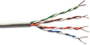 Digitus kábel, cat. 5e, UTP drôt, 100,0m, sivý