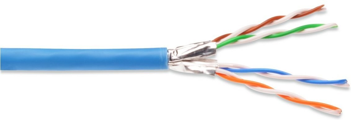 Digitus kábel cat.6a U-FTP drôt, 305m, modrý