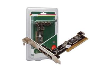 Digitus USB 2.0, 3+1 Port, PCI Add-On card, VIA 6212, +low profile