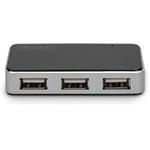 DIGITUS USB 2.0 4-Port Hub s napájecím adaptérem 5V/2A černý