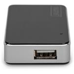DIGITUS USB 2.0 4-Port Hub s napájecím adaptérem 5V/2A černý