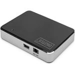 DIGITUS USB 2.0 4-Port Hub s napájecím adaptérem 5V/2A černý