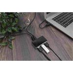 DIGITUS USB 2.0 4-Port Hub s napájecím adaptérem 5V/2A černý