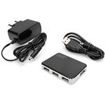 DIGITUS USB 2.0 4-Port Hub s napájecím adaptérem 5V/2A černý